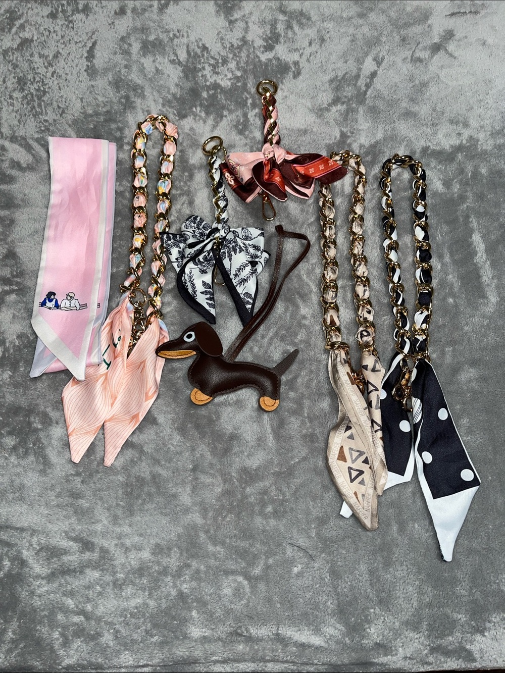Assorted Bag Charms 7 pieces
